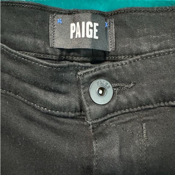 PAIGE Federal Slim Straight Black Shadow Stretch Pant Jean Men's 40 - Picture 9 of 10